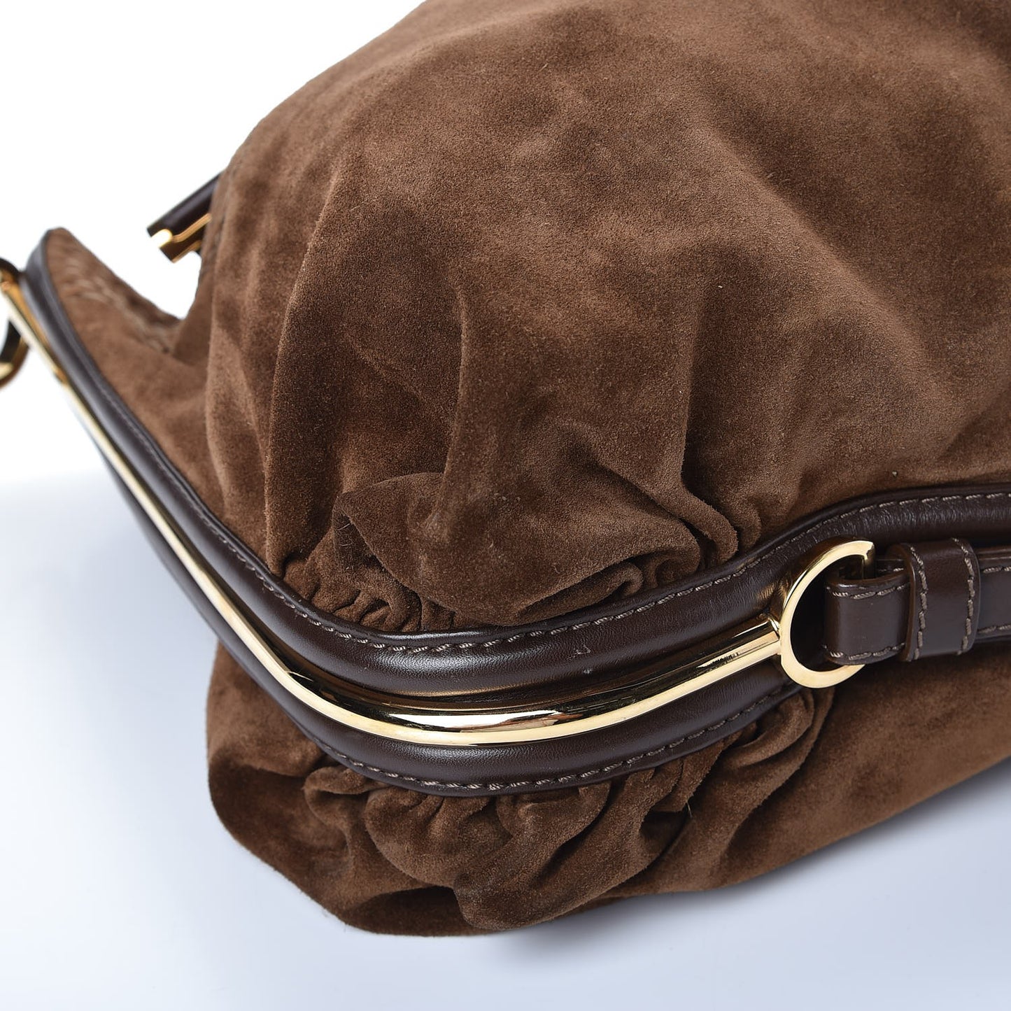 JIMMY CHOO Suede Watersnake Trim Alex Shoulder Bag Cognac