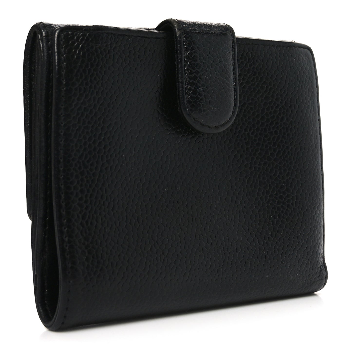 Caviar Timeless CC Compact French Wallet Black