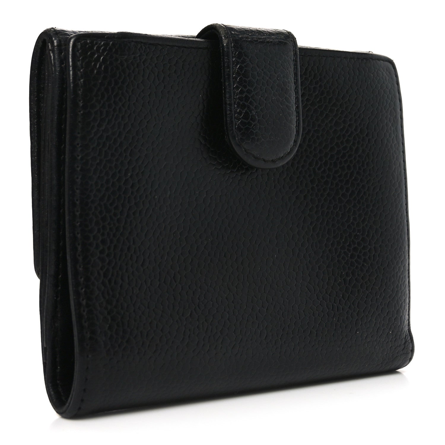 Chanel Caviar Timeless CC Compact French Wallet Black 3 of 9