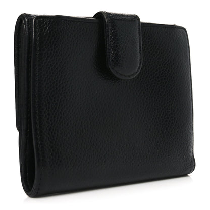 Chanel Caviar Timeless CC Compact French Wallet Black 3 of 9