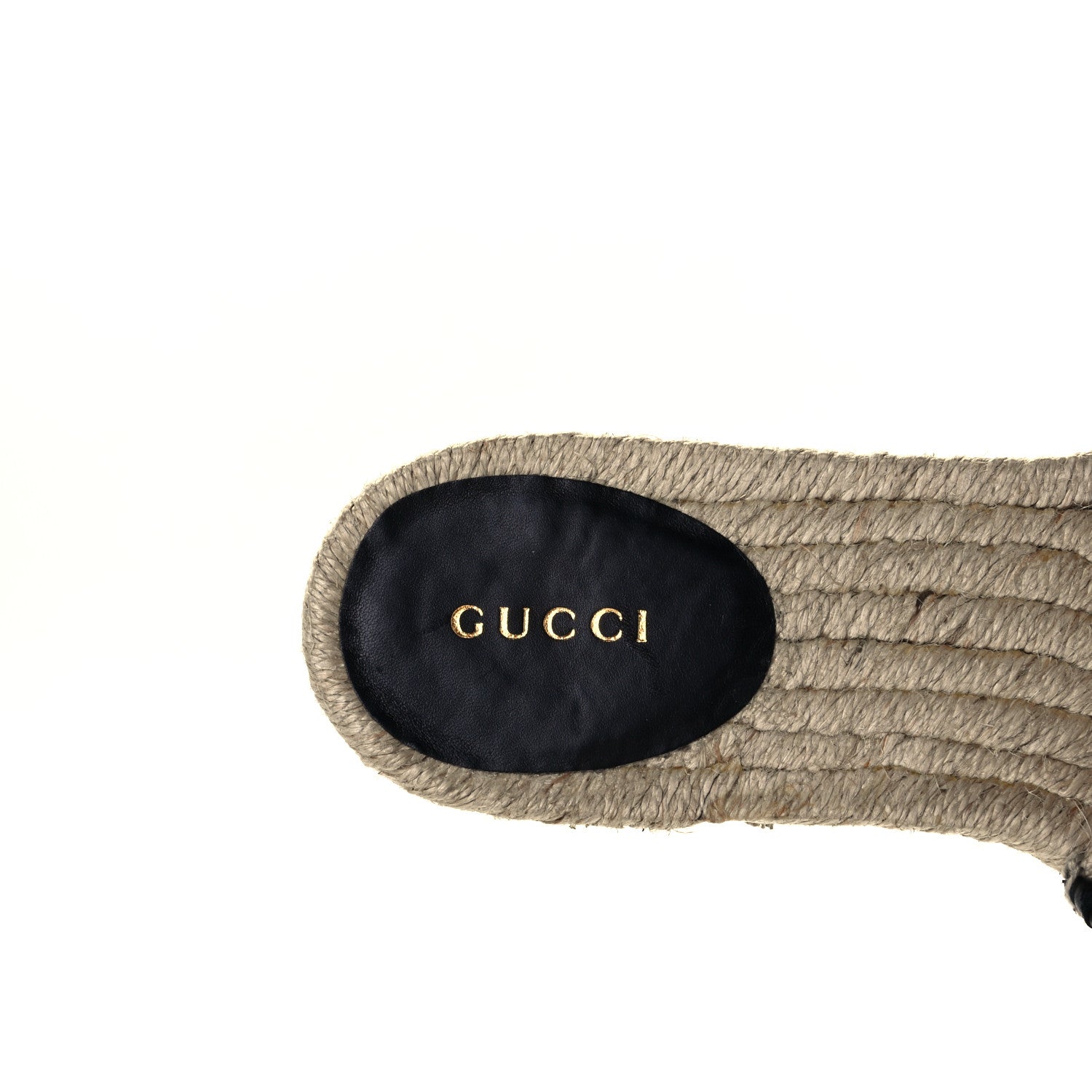 Gucci Nappa Matelasse GG Marmont Espadrille Slide Sandals 38 Black 11 of 12
