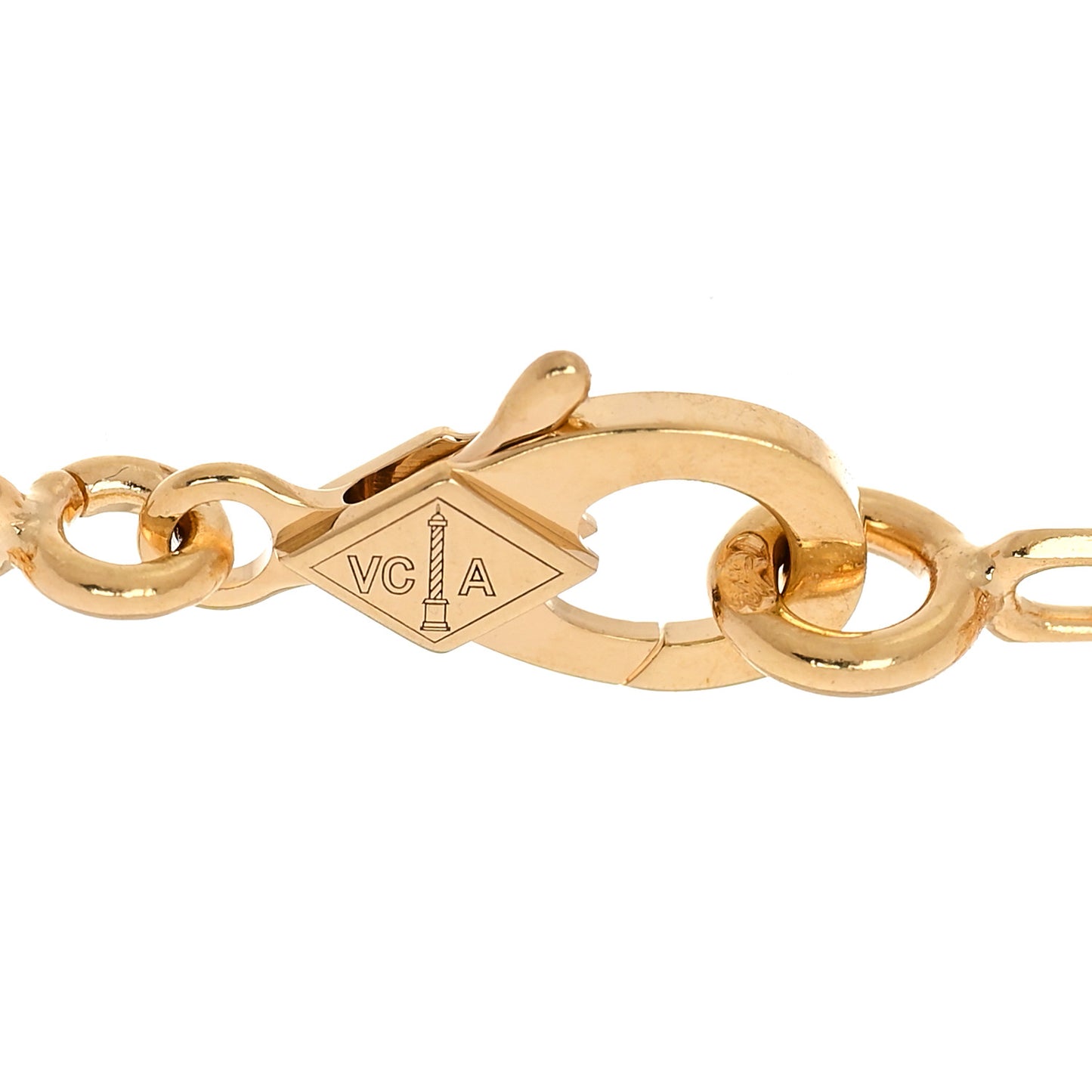 18K Yellow Gold Black Onyx 5 Motifs Vintage Alhambra Bracelet