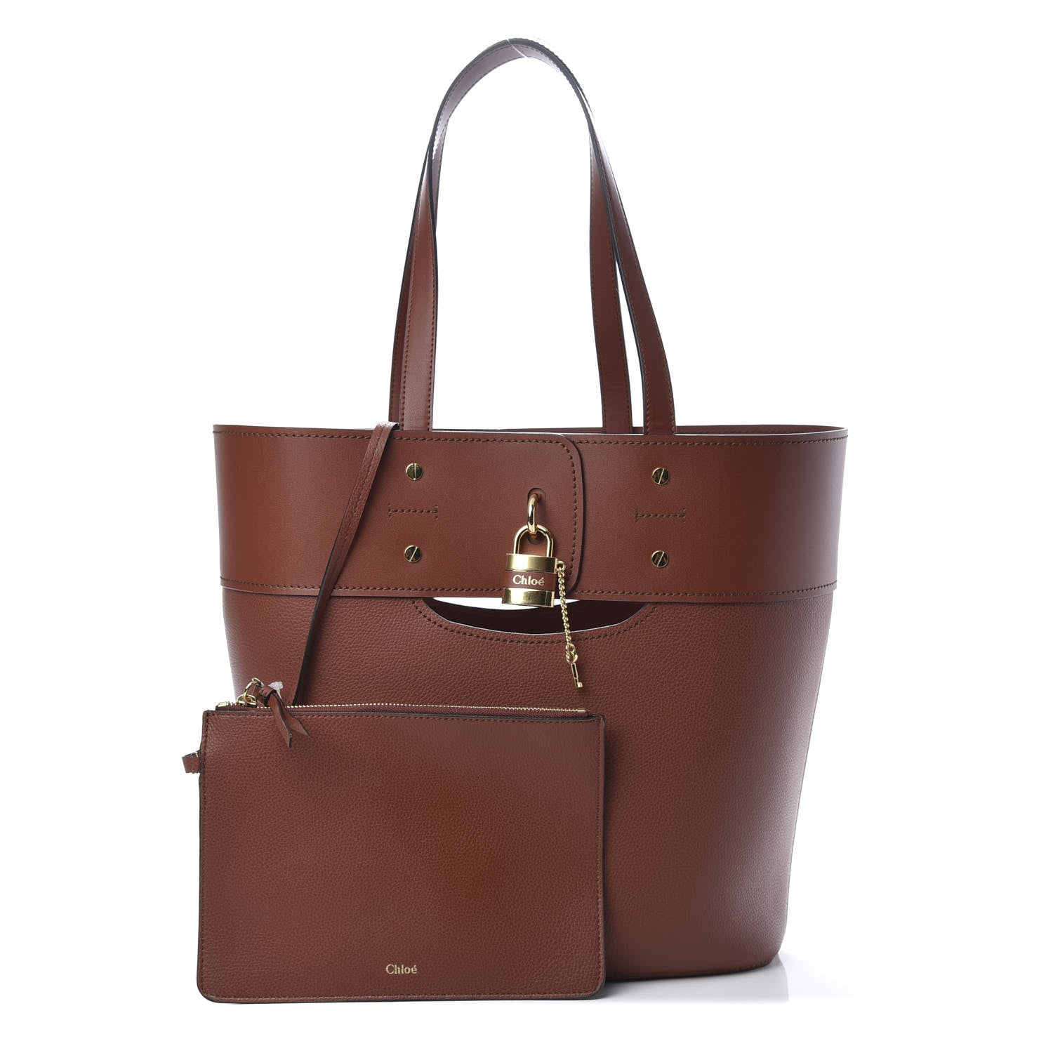 Chloe Smooth Grained Calfskin Medium Aby Tote Sepia Brown 1 of 10