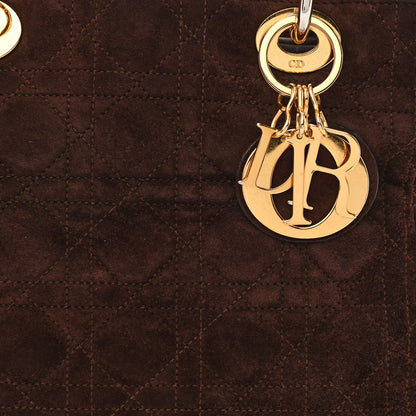 Christian Dior Suede Cannage Medium Lady Dior Brown 8 of 13