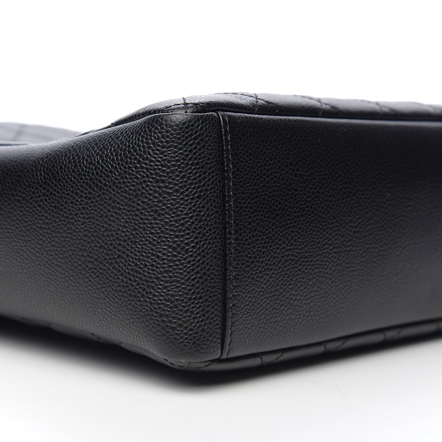 Caviar Quilted Petit Shopping Tote PST Black