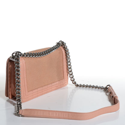 Chanel Galuchat Stingray Medium Boy Flap Light Pink 3 of 7