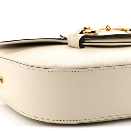 Gucci Azalea Calfskin Web Mini Horsebit 1955 Shoulder Bag Mystic White 17 of 19