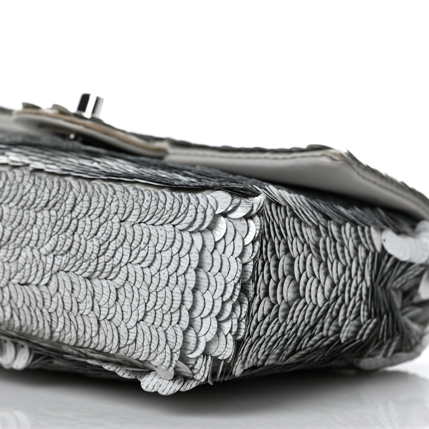Sequin Small Single Flap Silver