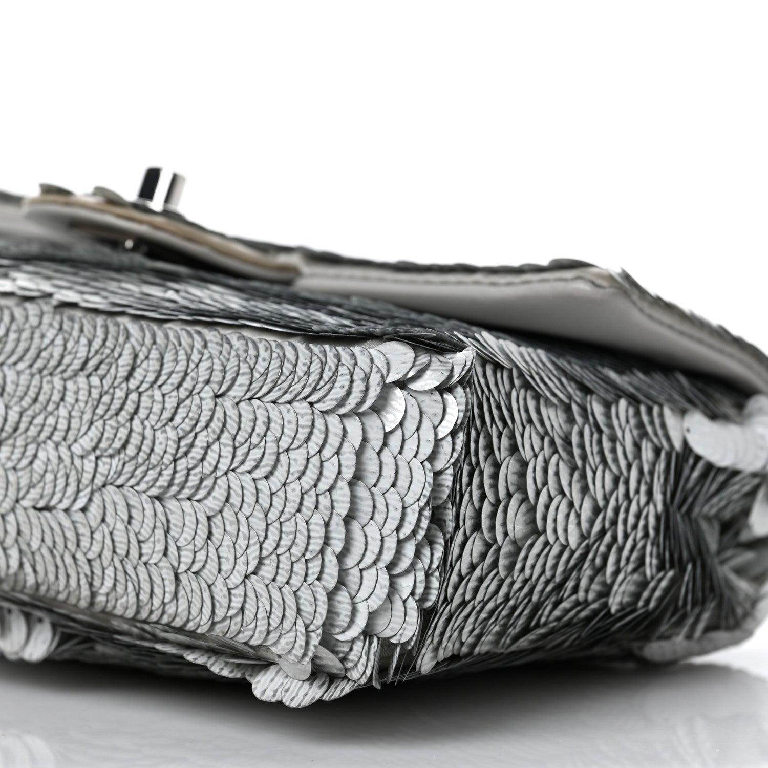 Chanel Sequin Small Single Flap Silver 9 of 13