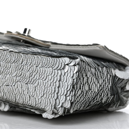 Chanel Sequin Small Single Flap Silver 9 of 13