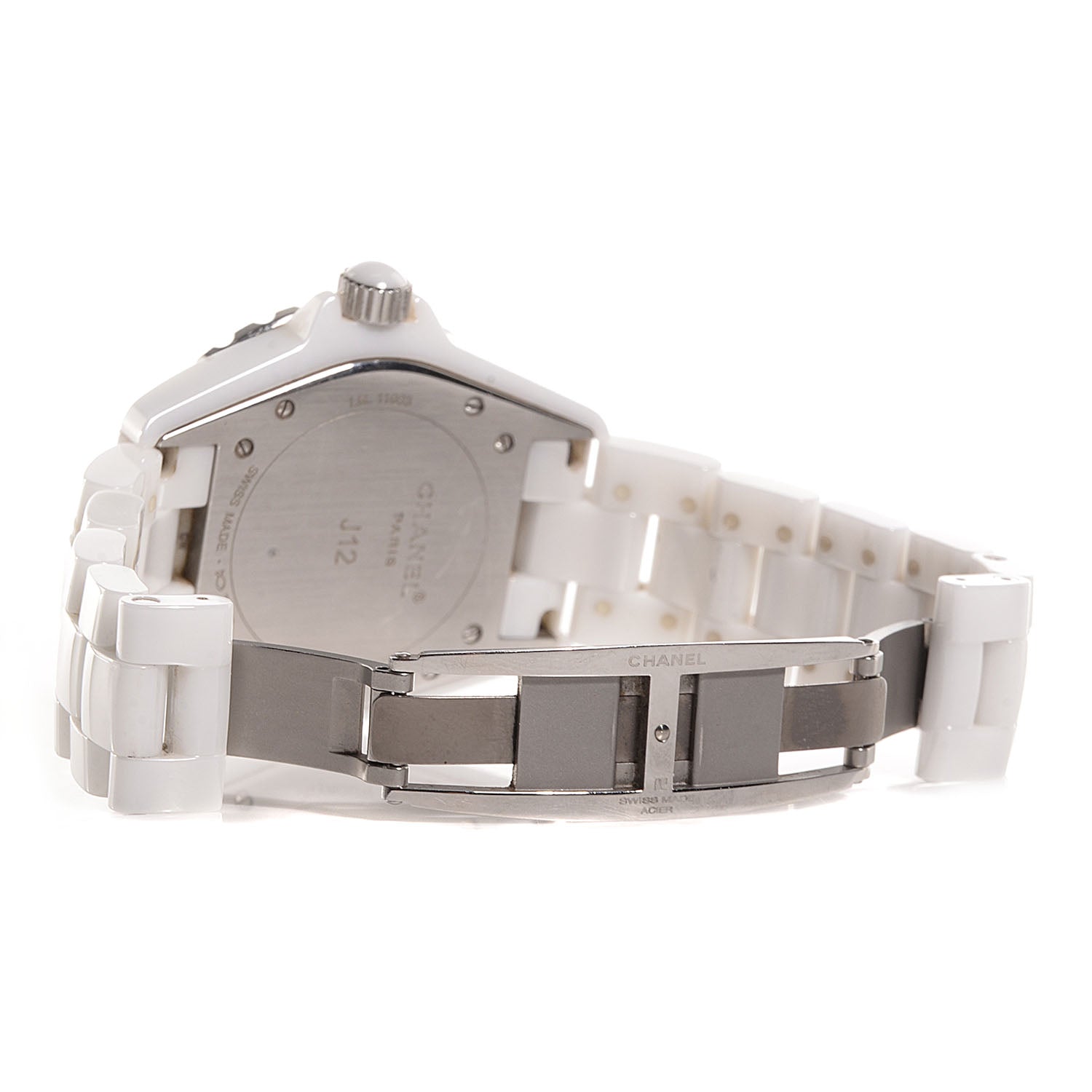 Chanel Stainless Steel Ceramic 38mm J12 Automatic Watch White 4 of 7
