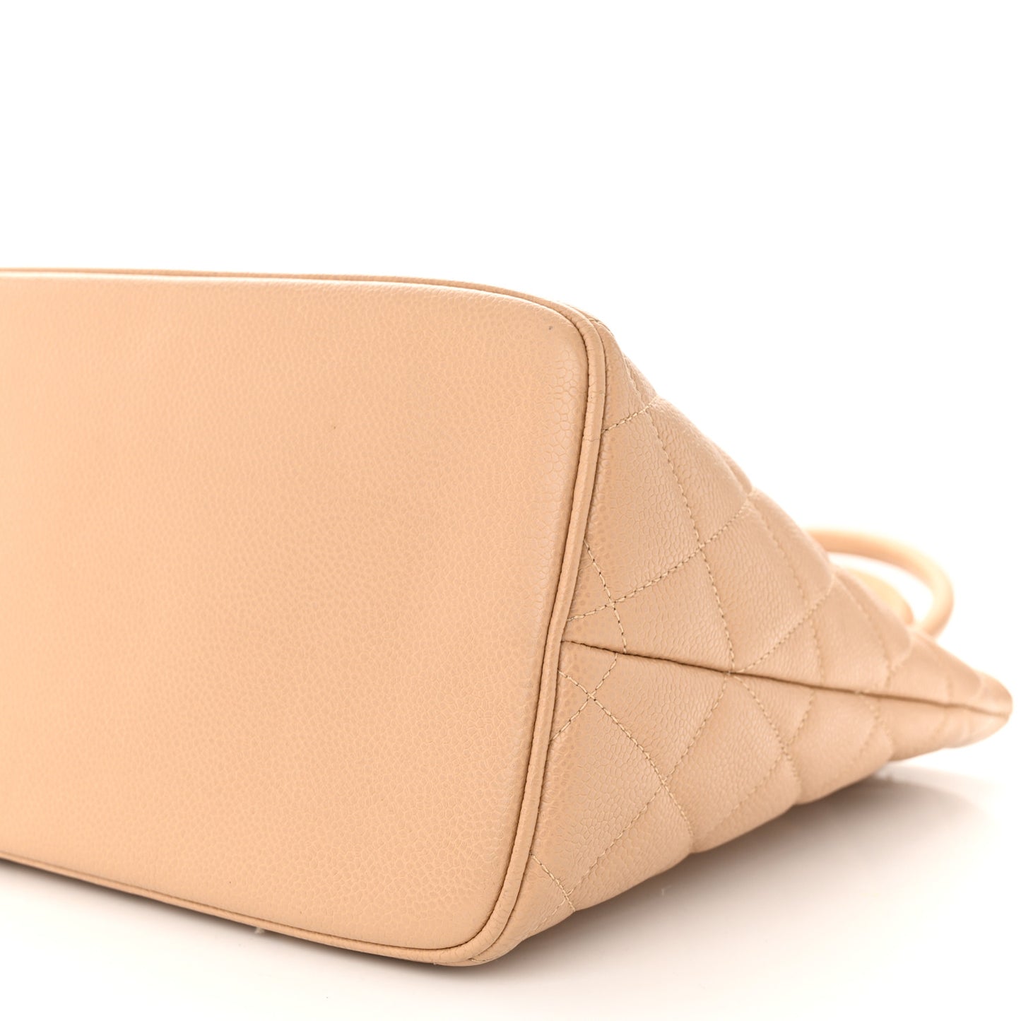 Caviar Quilted Medallion Tote Beige