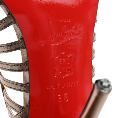 Christian Louboutin Metallic Calfskin Slingback Pumps 38 Pewter 8 of 14