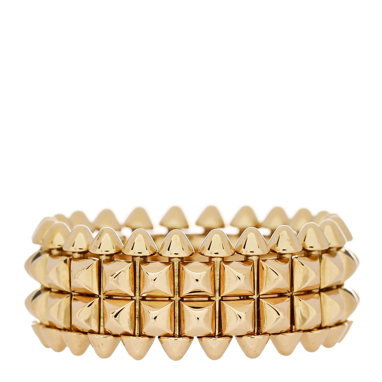 トトロCartier 18Kゴールド リング Cartier 18K Yellow Gold Double Row Clash De Cartier Ring 57 8