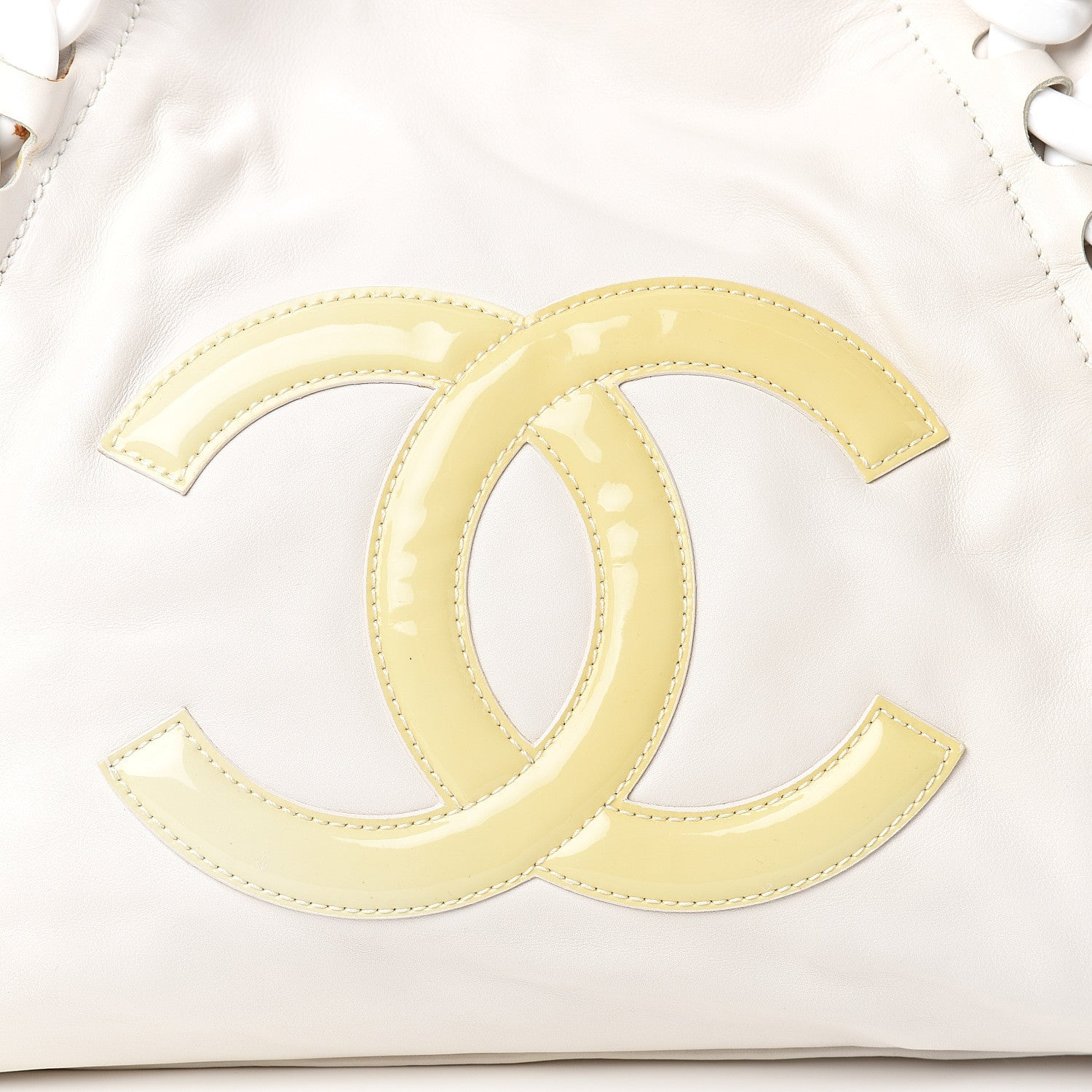 Chanel Calfskin Modern Chain Rhodoid East West Tote White 11 of 11
