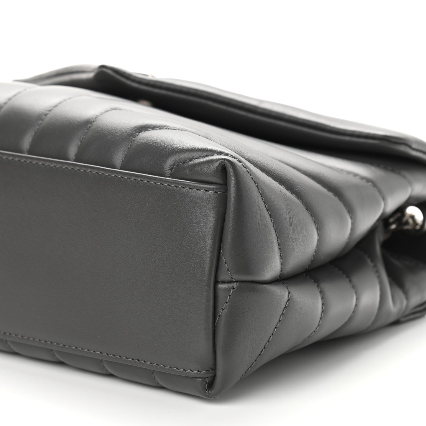 Calfskin Y Quilted Monogram Small Loulou Chain Satchel Storm
