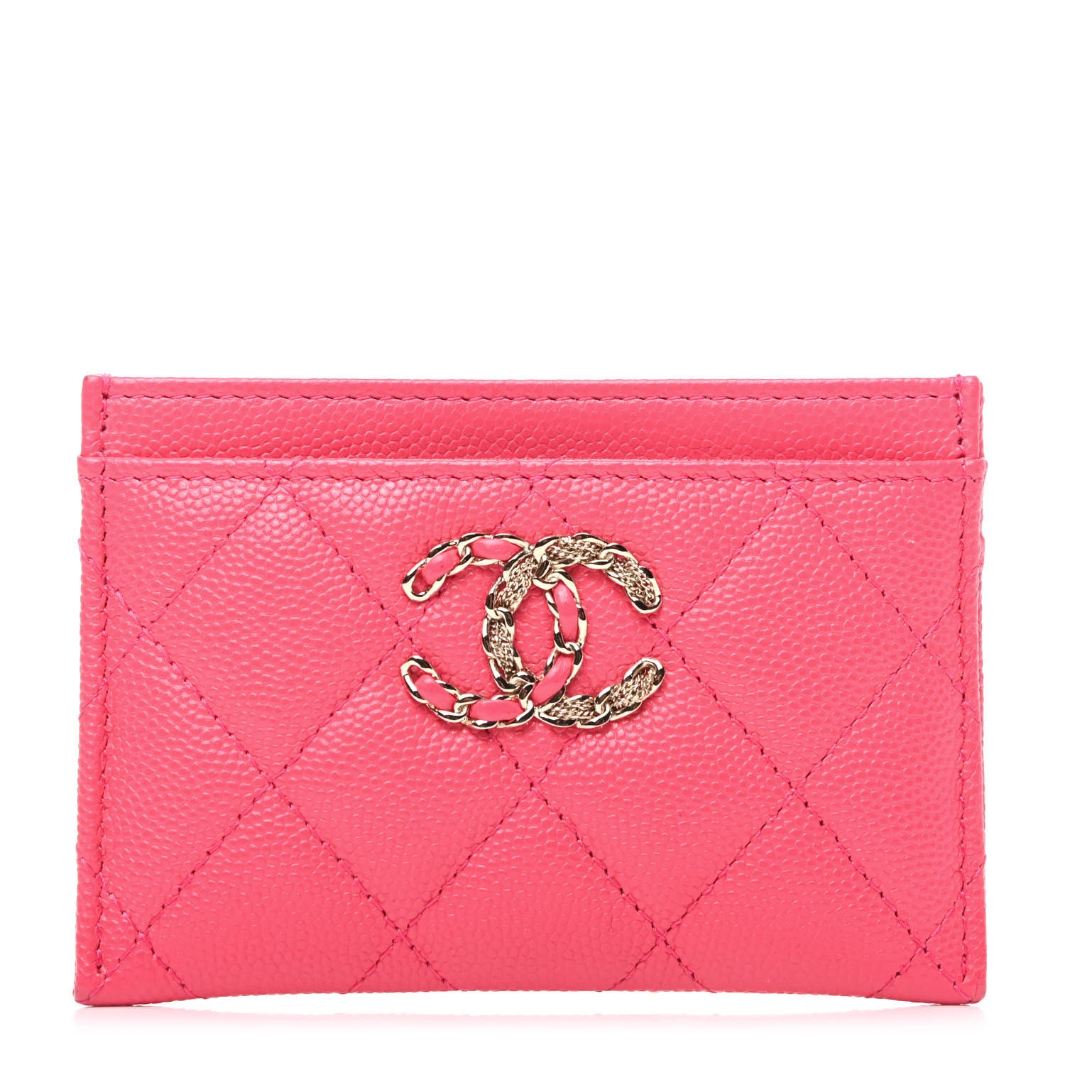 Chanel Caviar Quilted French New Wave Card Holder Rose 1 of 8