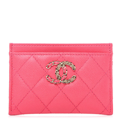 Chanel Caviar Quilted French New Wave Card Holder Rose 1 of 8
