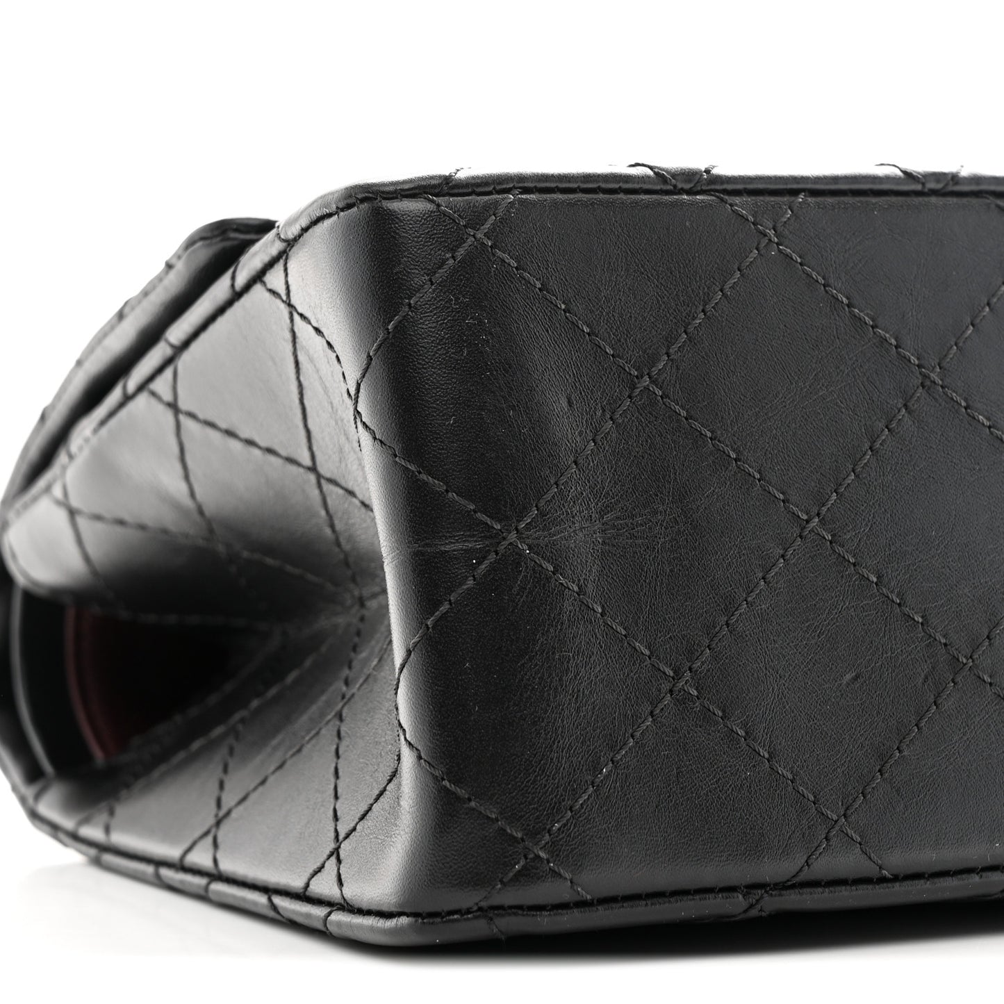 Aged Calfskin Quilted 2.55 Reissue 226 Flap Black