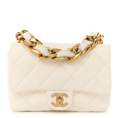 Chanel Lambskin Quilted Small CC Funky Town Flap White 1 of 10