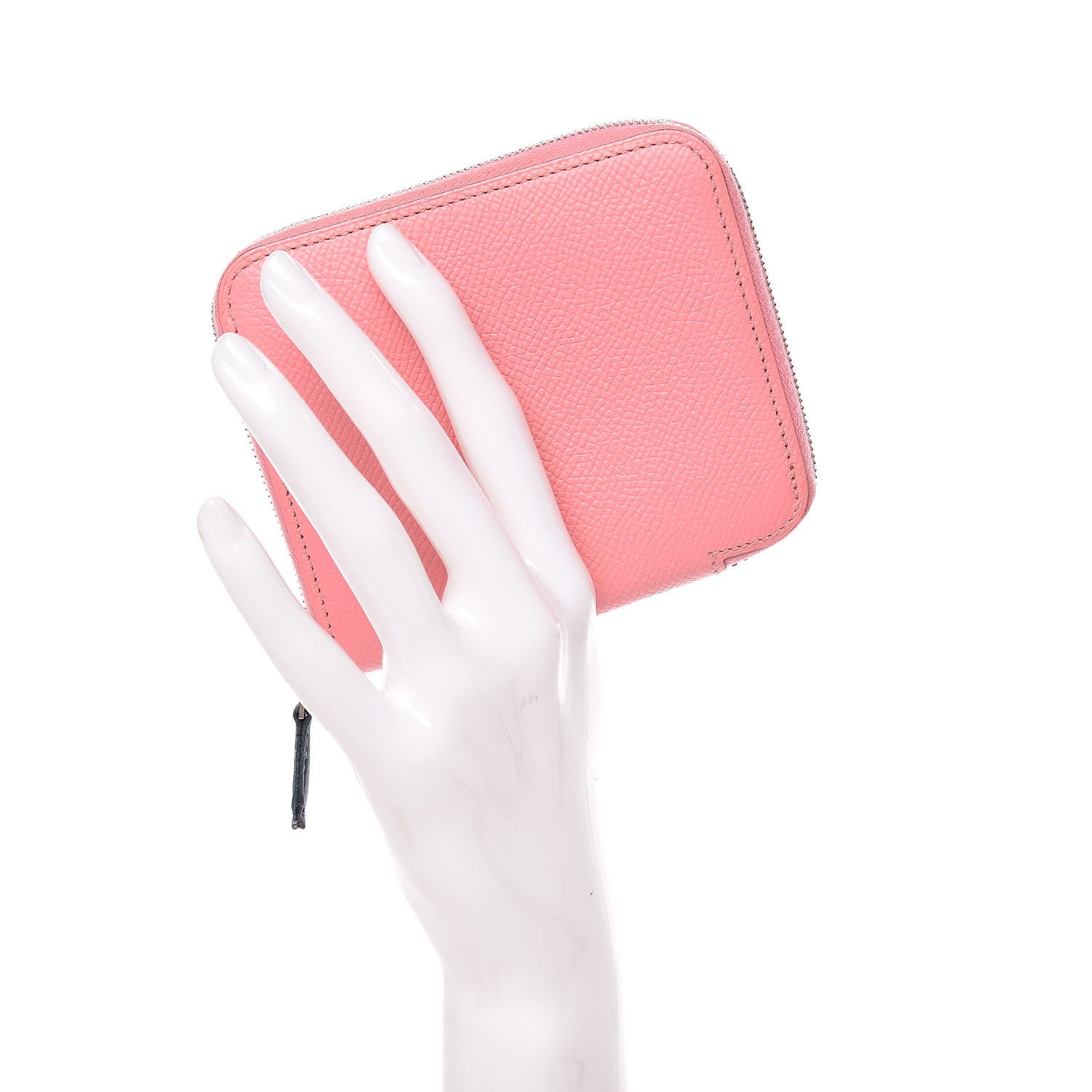 Hermes Epsom Silk'in Compact Wallet Rose Confetti Colvert 2 of 12