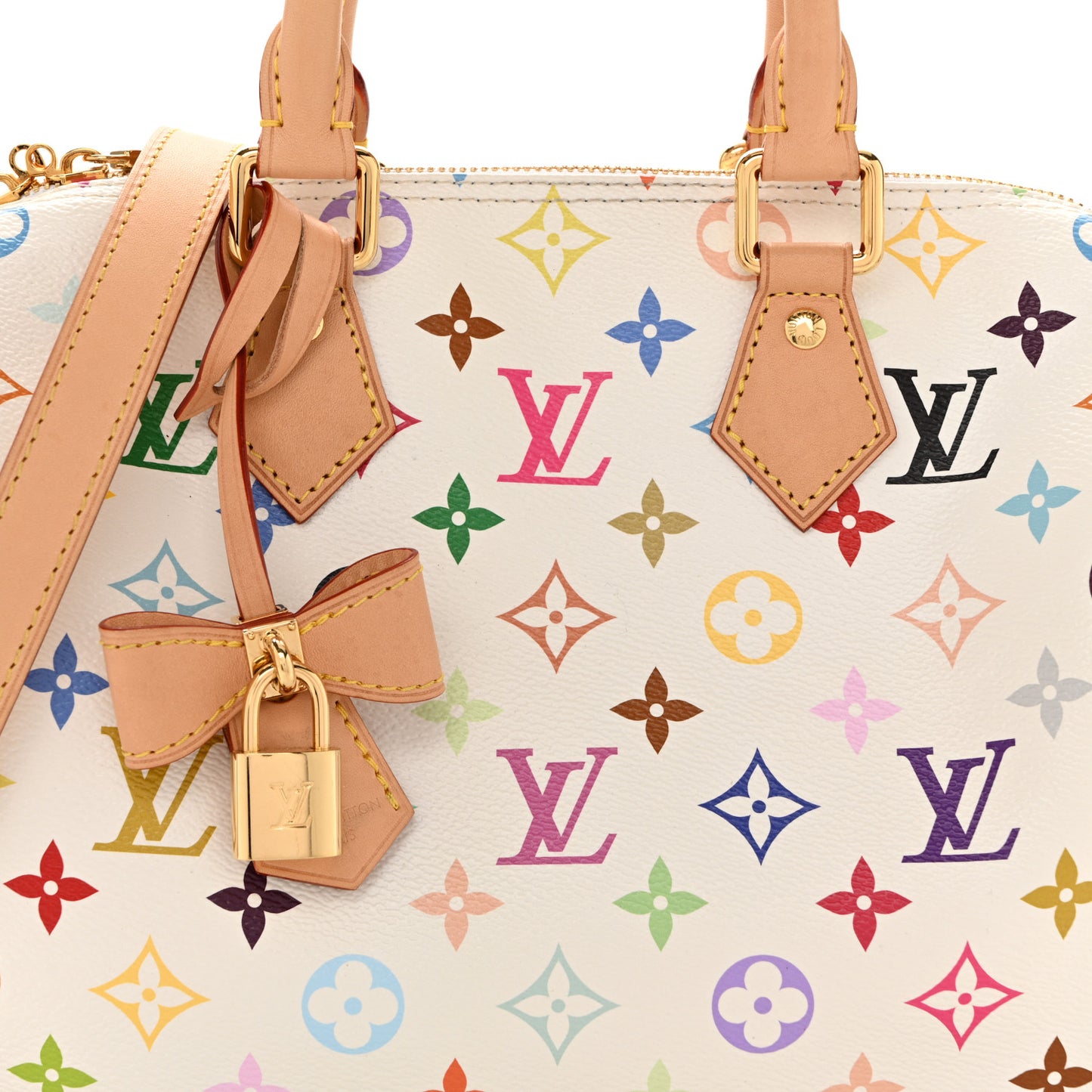 LV X TM Monogram Multicolor Speedy Bandouliere 25 White