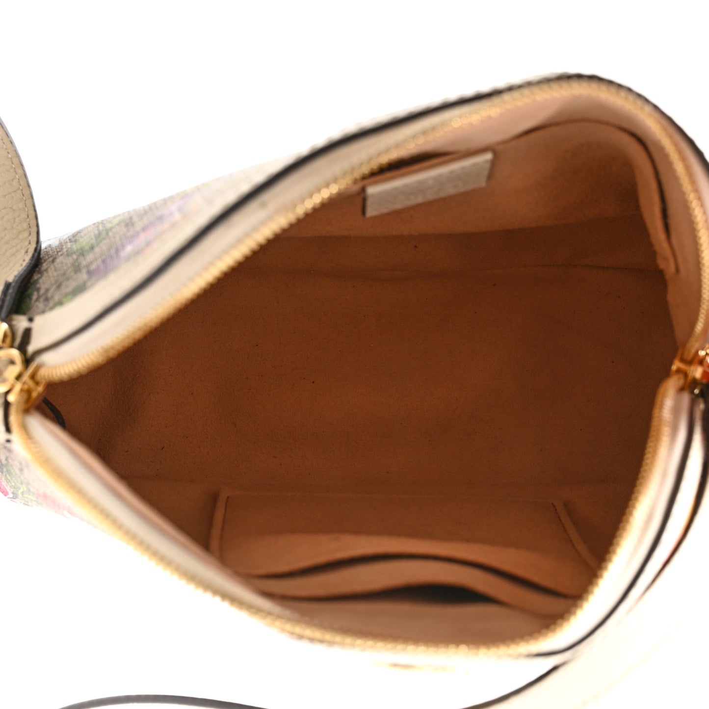 GG Supreme Monogram Flora Web GG Small Ophidia Dome Shoulder Bag White