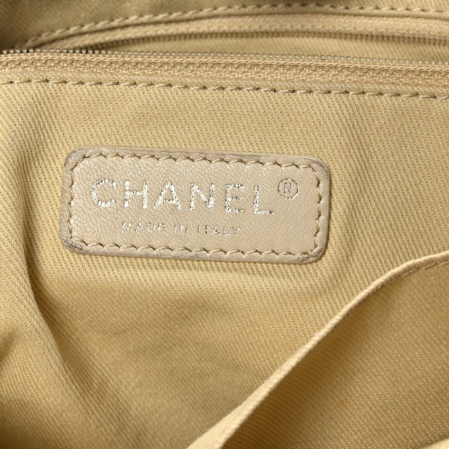 Chanel Lurex Canvas Small Deauville Tote Navy Blue Gold 6 of 11