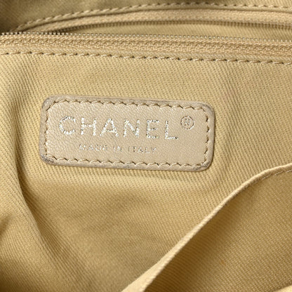 Chanel Lurex Canvas Small Deauville Tote Navy Blue Gold 6 of 11