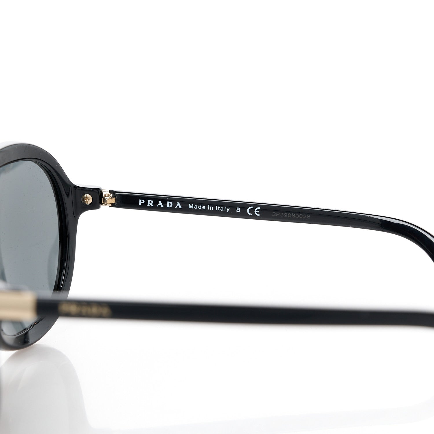 Prada Acetate Heritage Round Sunglasses SPR09V Black 6 of 8
