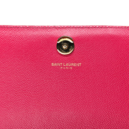 Saint Laurent Grain De Poudre Medium Monogram Kate Satchel Lipstick Fuchsia 13 of 18