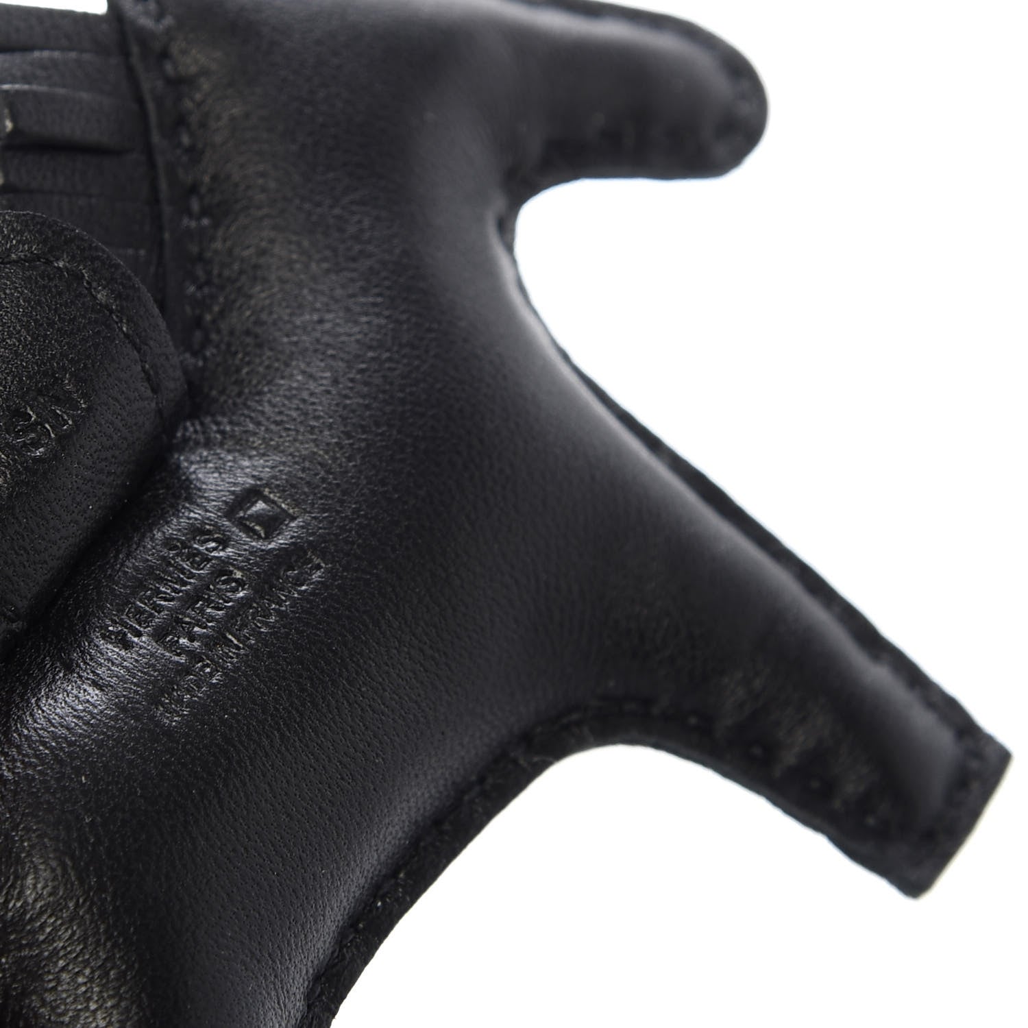 Hermes Milo Lambskin Matte Alligator Touch Grigri Rodeo Horse Bag Charm PM So Black 3 of 4