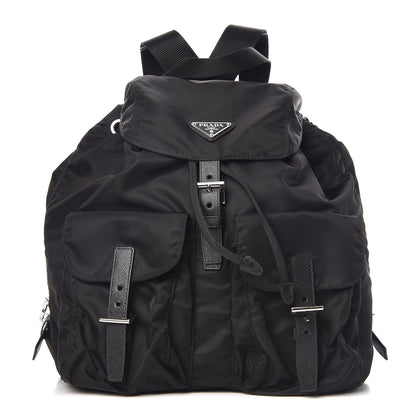 Prada Tessuto Nylon Saffiano Medium Backpack Black 1 of 10