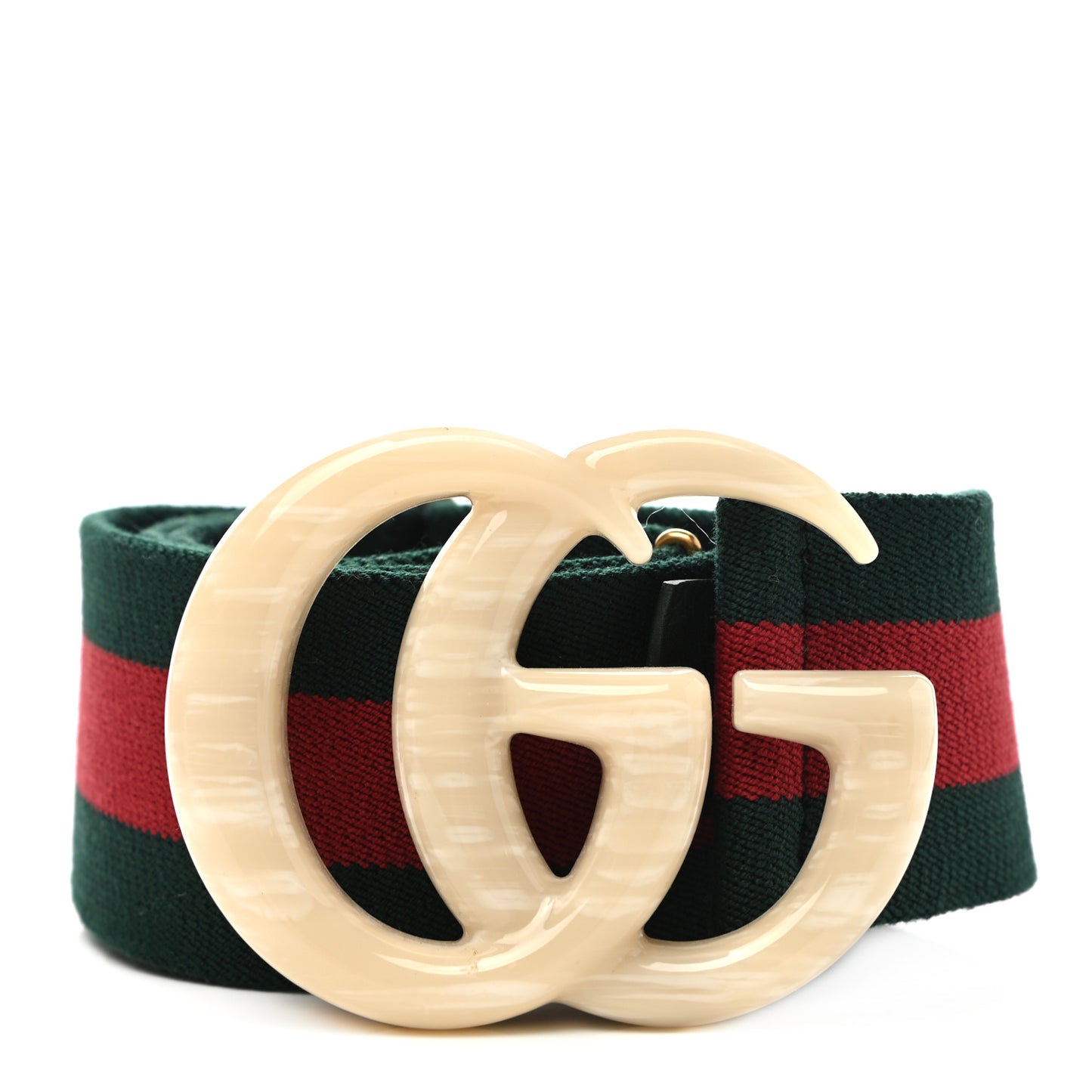 Web Elastic Plexiglass GG Marmont Belt 75 30 Red Green