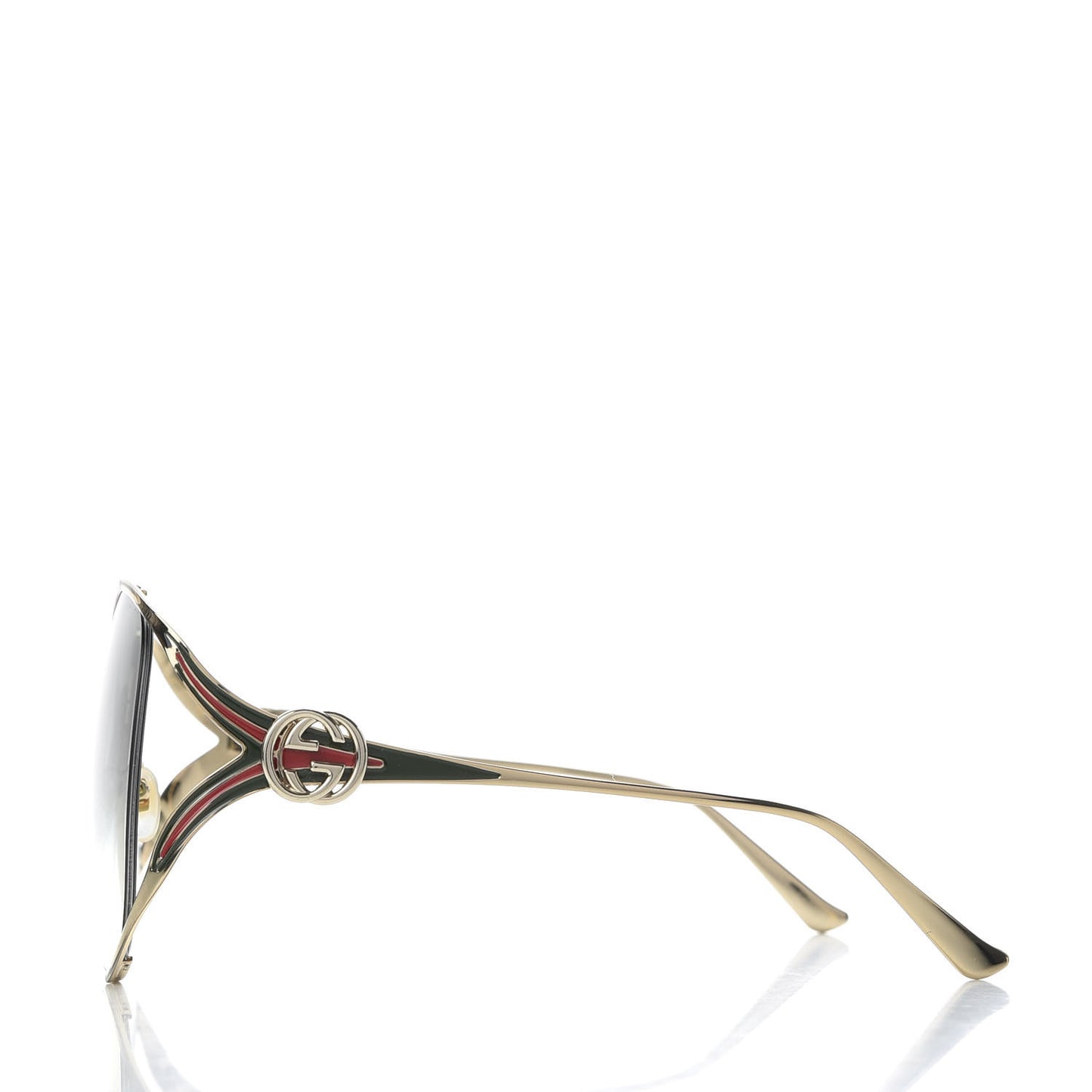Metal Oversized Round Frame GG0225S Sunglasses Gold