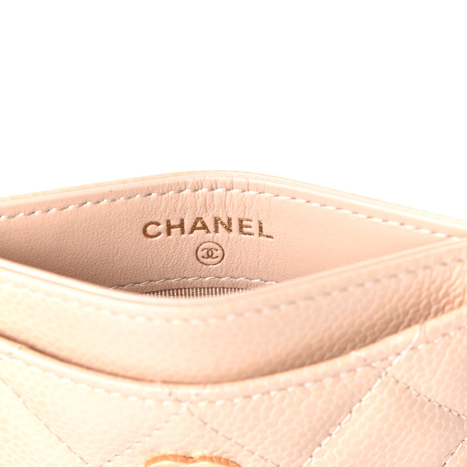 Chanel Caviar Quilted Card Holder Light Beige 7 of 10