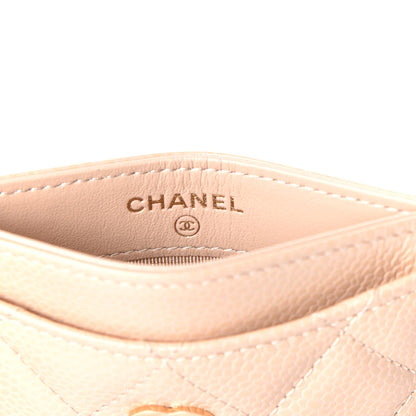 Chanel Caviar Quilted Card Holder Light Beige 7 of 10
