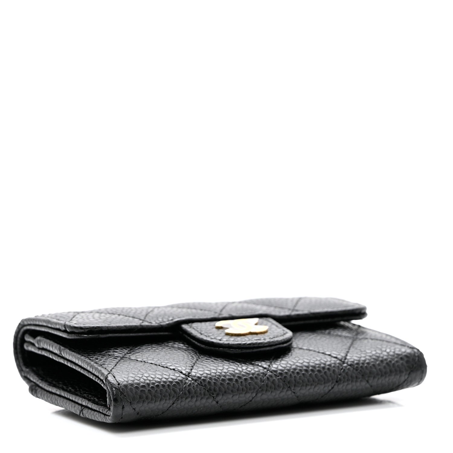 Chanel Caviar Quilted Flap Card Holder Wallet Black 3 of 8