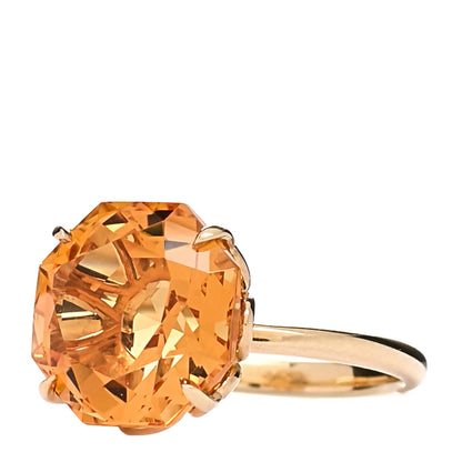 Tiffany 18K Yellow Gold Citrine Octagonal Sparklers Cocktail Ring 52 6 3 of 5