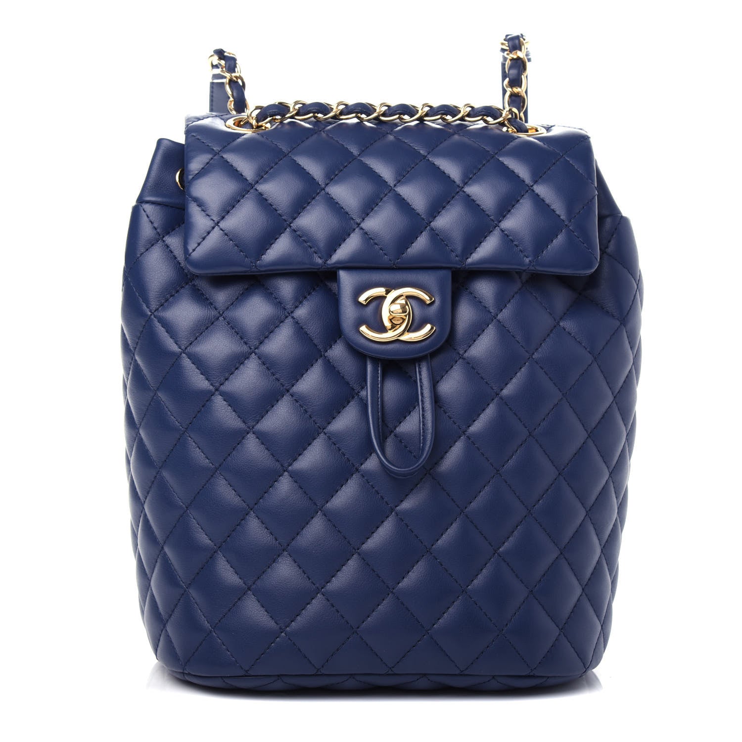 Chanel Calfskin Quilted Small Urban Spirit Backpack Navy 1 of 9