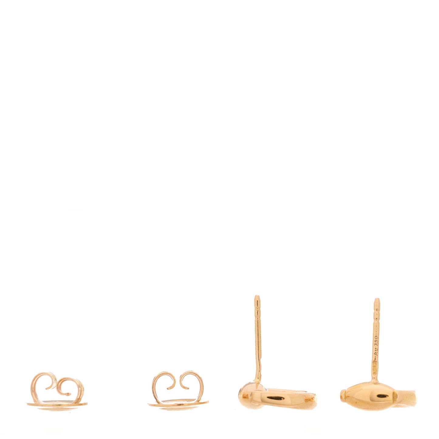 18K Rose Gold Horsebit Earrings