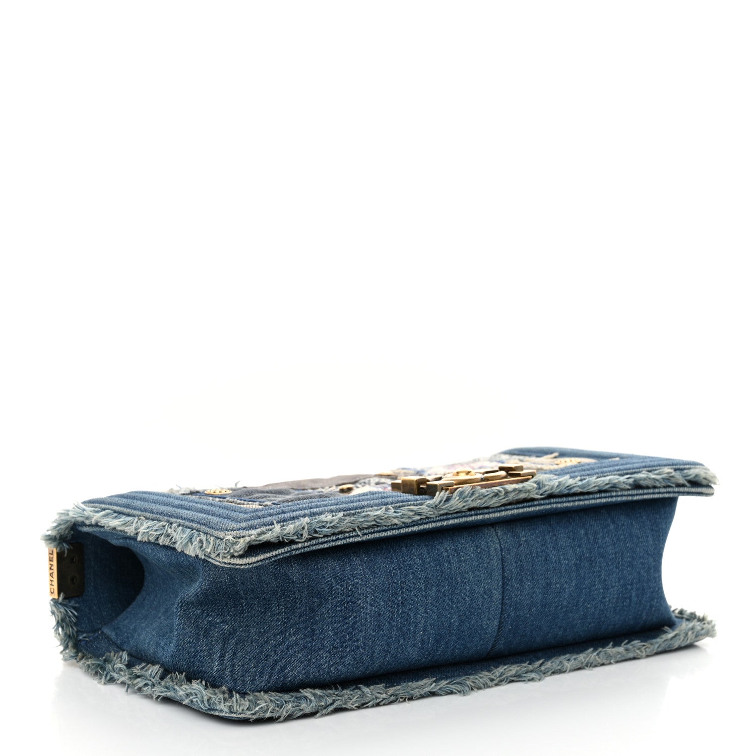 Chanel Denim Patchwork Medium Boy Flap Blue 4 of 10