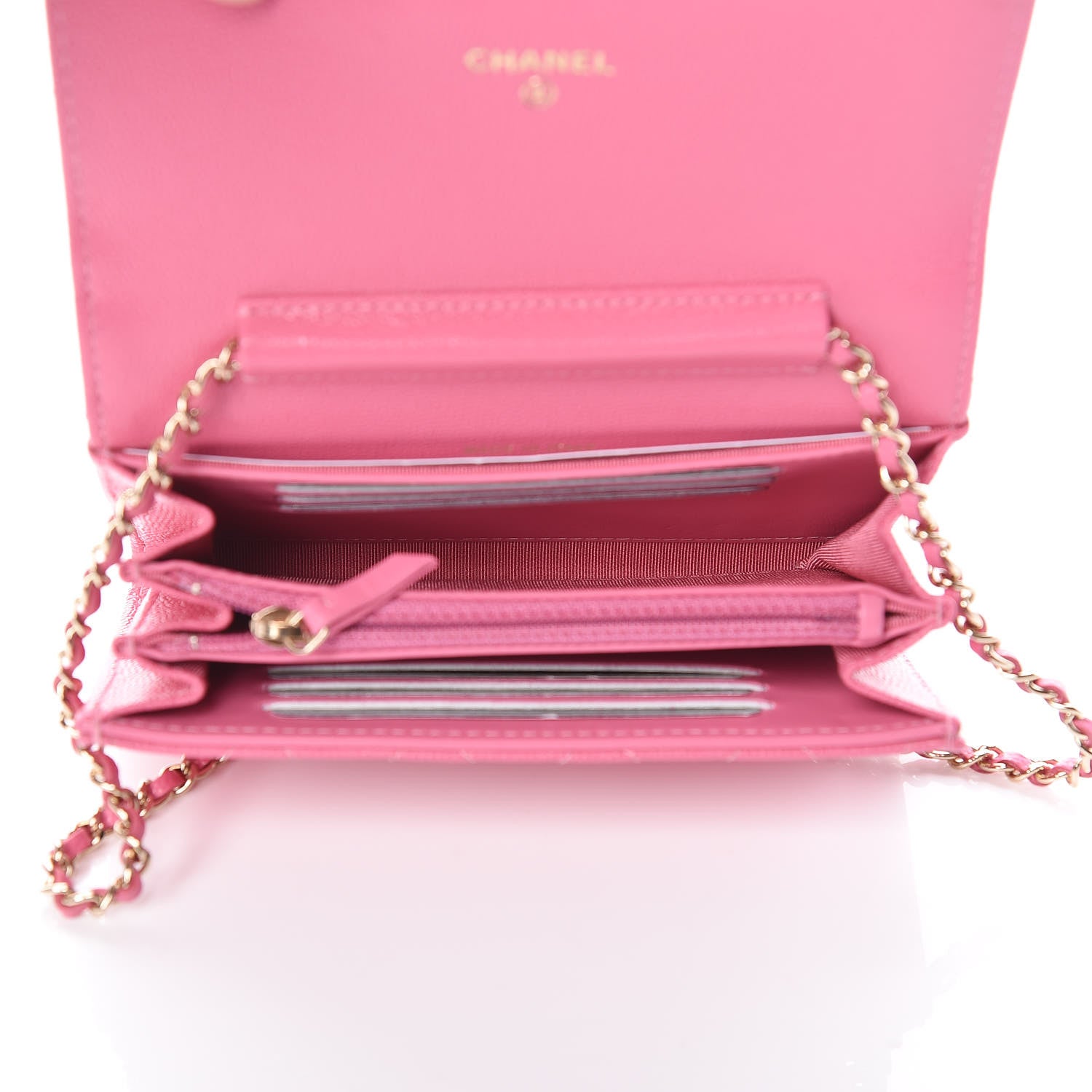 Chanel Caviar Quilted Clutch With Chain Pink 5 of 11