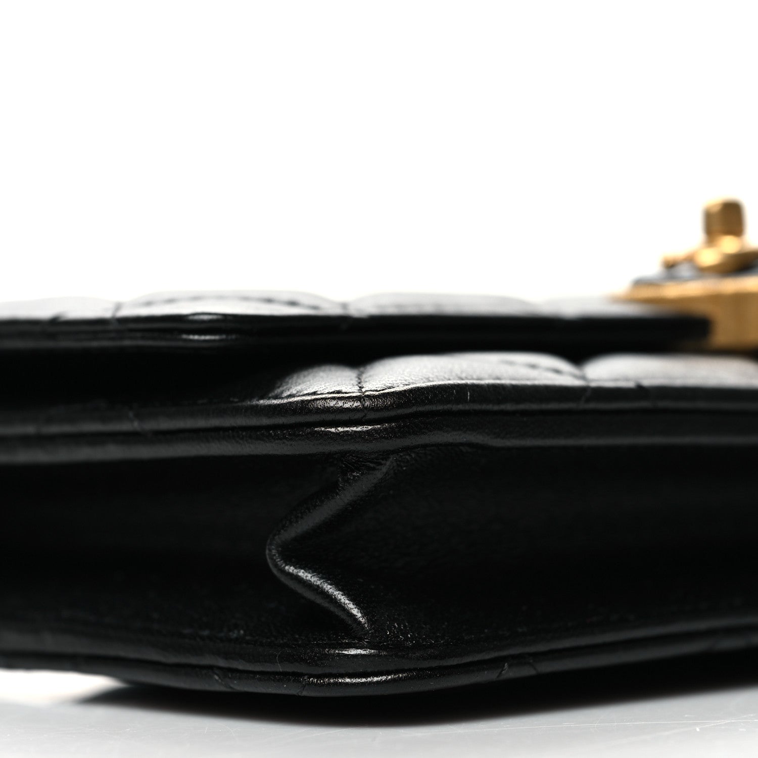 Chanel Lambskin Plexiglass Quilted Coco Love Wallet On Chain WOC Black 10 of 12