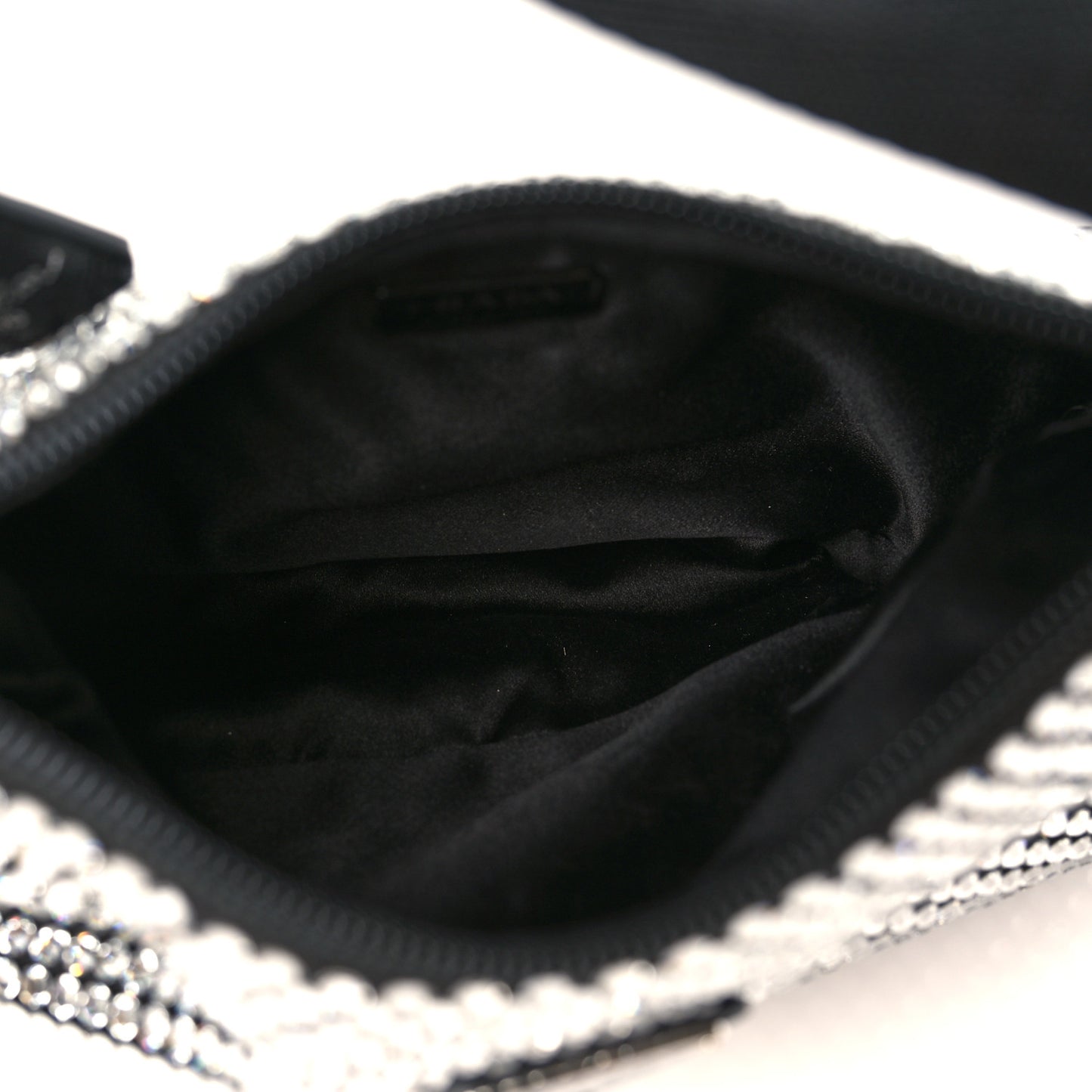 Satin Crystal Mini Re-Edition 2000 Bag Cristal