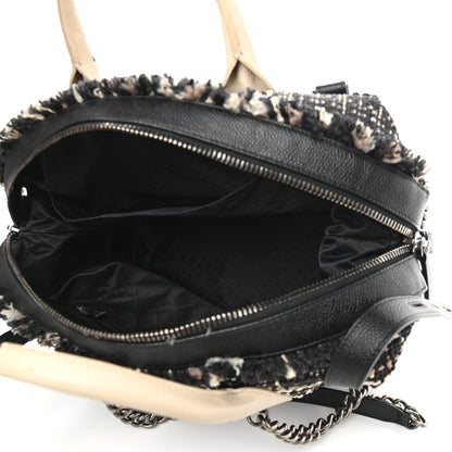 Chanel Tweed Trip Bowling Bag Black 5 of 17