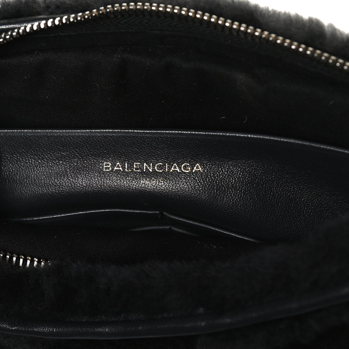 Shearling Bazar Pochette Crossbody Black