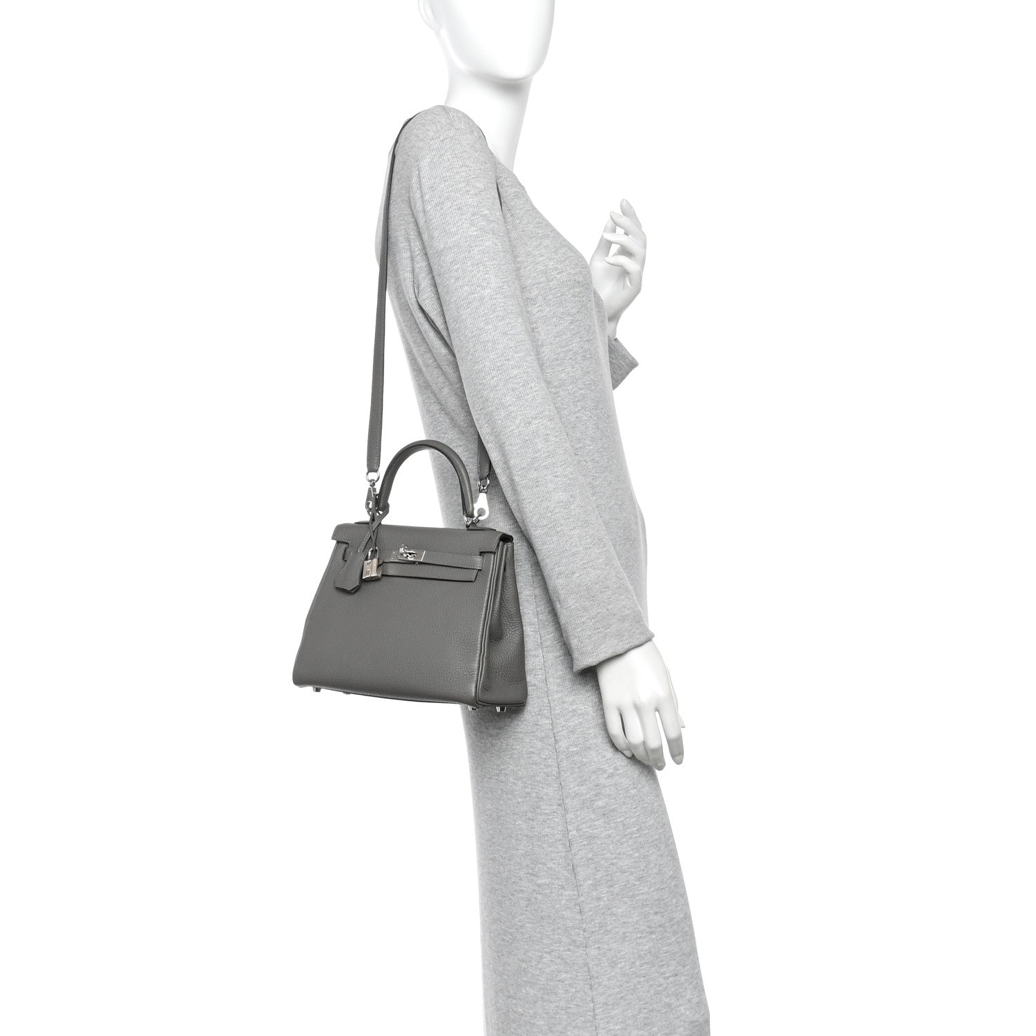 Hermes Togo Kelly Retourne 25 Etain 2 of 11