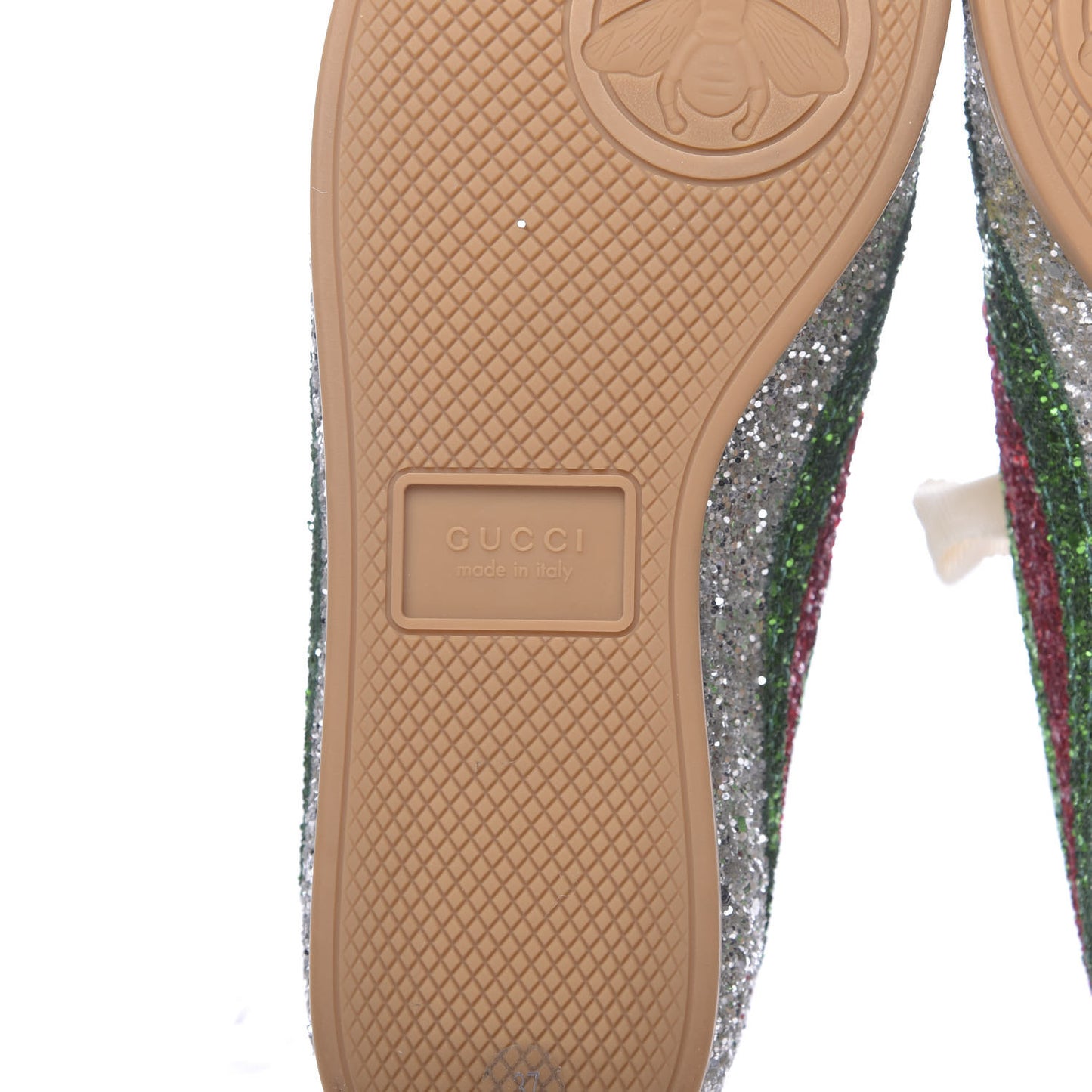 Glitter Fabric Web Falacer Sneakers 37 Silver