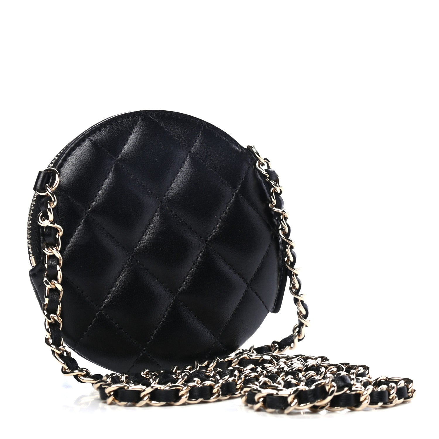 Chanel Lambskin Mini Camellia Bouquet Clutch With Chain Black 2 of 4